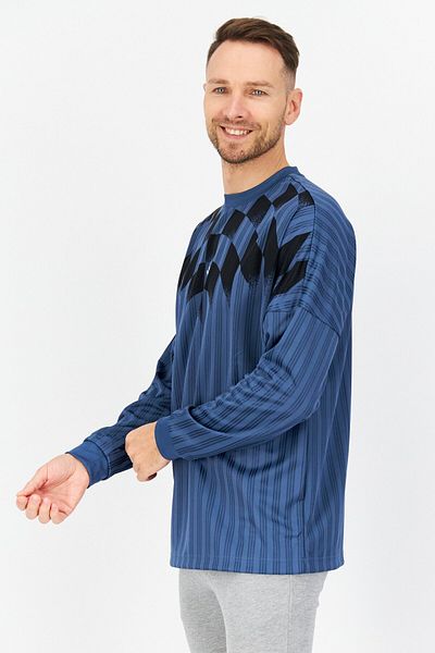 Adidas Originals Men Sportswear Fit Long Sleeves Training Jersey, Blue