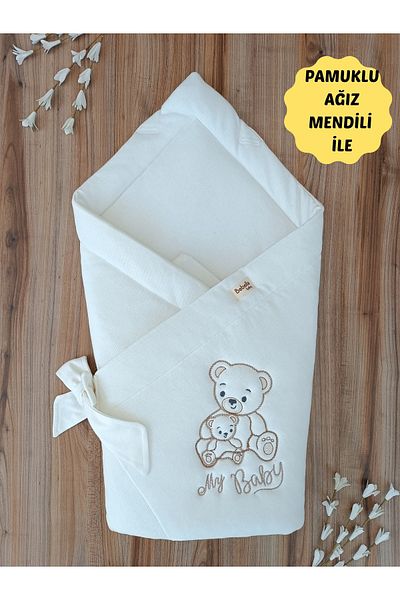 Bebella Ecru Baby Blanket Seasonal Hospital Outlet Newborn Swaddle Gift 100% Cotton Play Mat