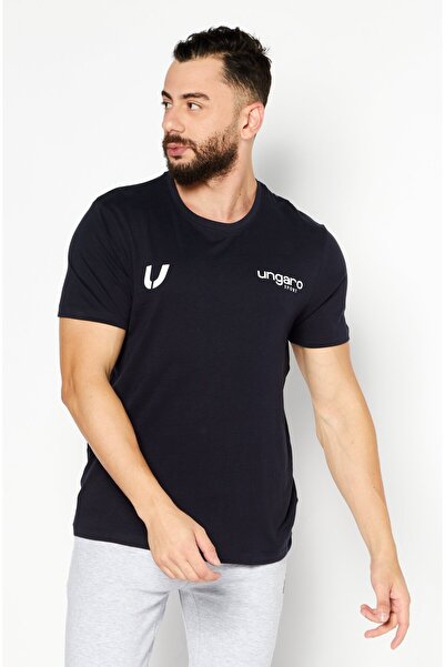 Ungaro Men Sportswear Fit Short Sleeves Training T-Shirt, Navy Blue
