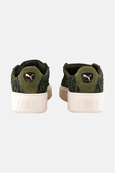 Puma Women Basket Platform VR Sneakers, Olive Night