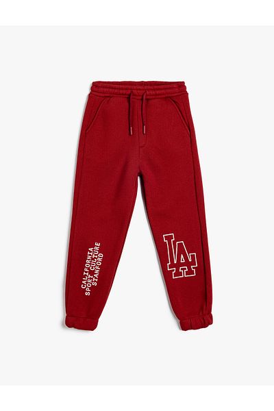 Koton Basic-Jogginghose mit College-Print zum Binden
