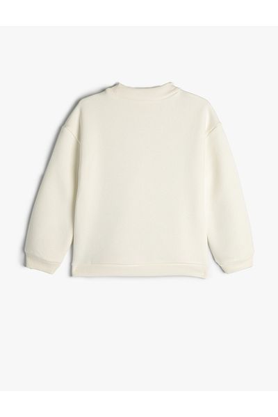 Koton Unicorn Printed Cotton Sweatshirt - Long Sleeve, Crew Neck