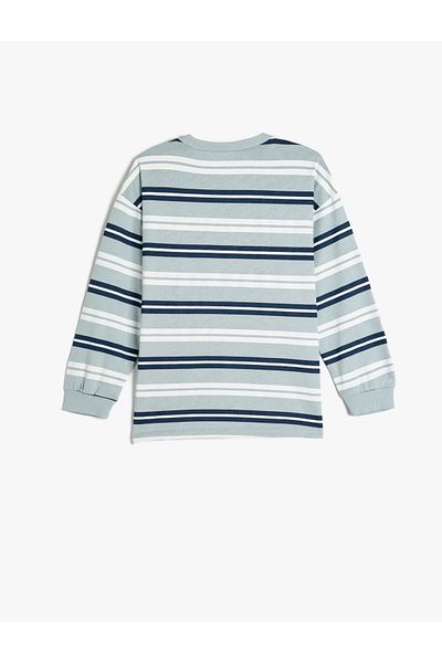 Koton Long Sleeve Crew Neck - T-Shirt with Applique Detail