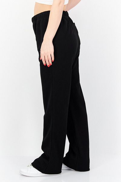 Esprit Women Regular Fit Embroidered Logo Pant, Black