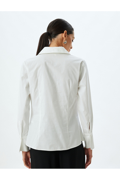 Koton Klasická popelínová košile s dlouhým rukávem