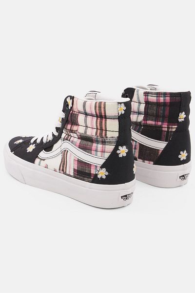 Vans Women High Cut Lace Up Skate Shoes, Black Combo