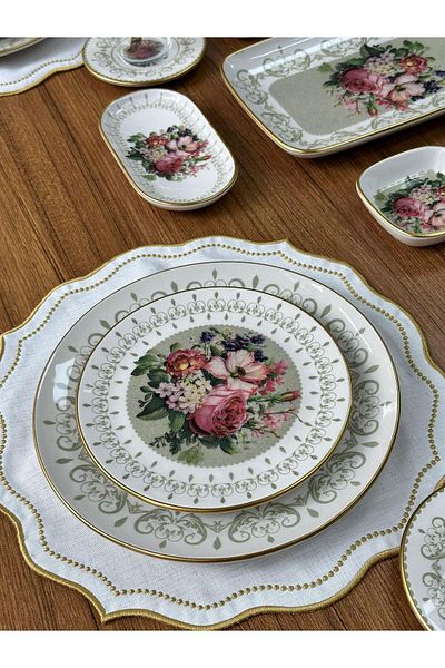 MD MİMOZA DEKOR Glorya 6-Person Breakfast Set - 47 Pieces