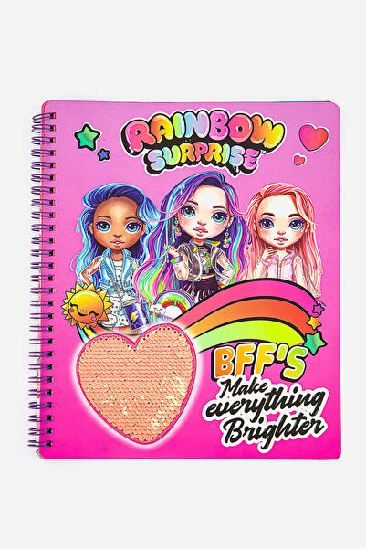 Rainbow Surprise BFFs Junior A5 Paper Roze Defter, Mor