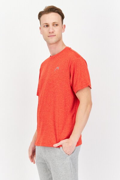 Head Men Sportswear Fit Short Sleeve Brand Logo Training T-Shirt, Red