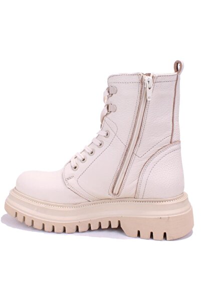 Hammer Jack Soloj 10224730   Beige Orthopedic Daily Flat Heel Women's Leather Boots