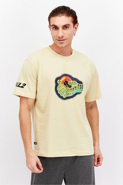 New Balance Men Sportswear Fit Short Sleeve Outdoor T-shirts, Khaki