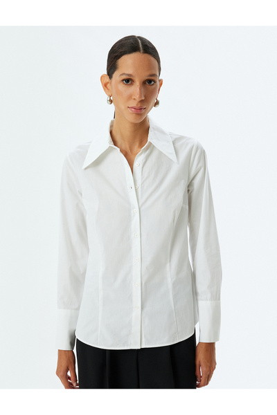 Koton Klasická popelínová košile s dlouhým rukávem