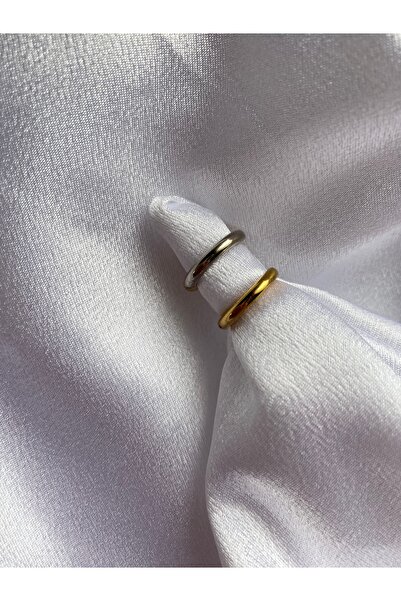 Koko İki Renkli Minik Halka Küpe