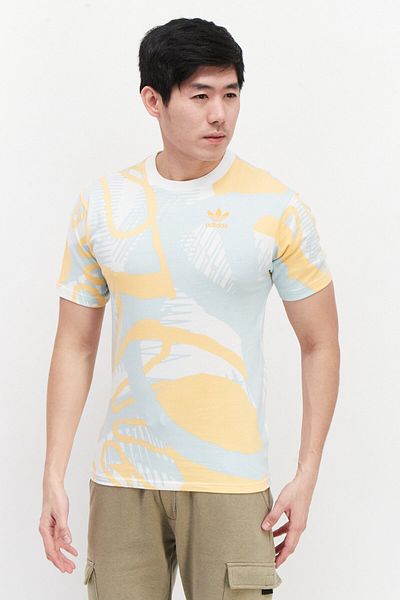adidas Men Sportswear Fit Short Sleeve Outdoor T-Shirt, Blue