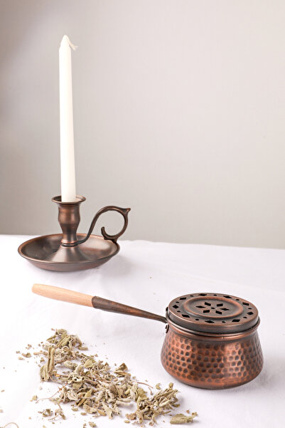 Gaia's Store Oksit Bakır Şamdan Mumluk