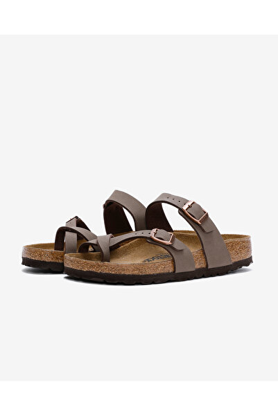 Birkenstock Кафяви чехли от набук Mayari Bf 071061- Snikstra