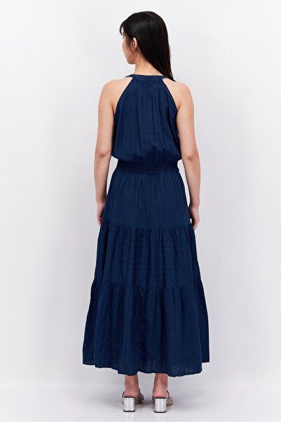 Esprit Women Textured Midi Dress, Navy