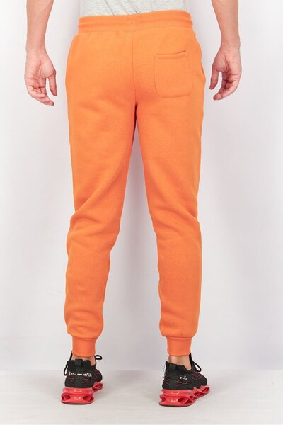 Cavalli Class Men Regular Fit Drawstring Brand Logo Pants, Pumpkin