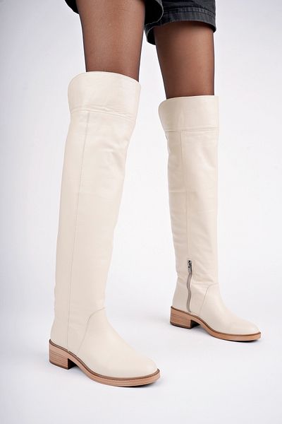 NOSEY SHOES MODEL ICONA PIELE VERITĂ CIZME LUNGI DE FEMEIE CU FERMOAR LATERAL CU FERMOAR
