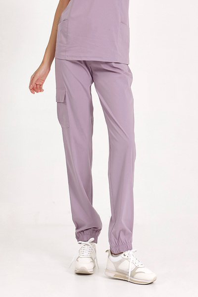 Brl Üniforma بنطال جراحي للجنسين من الليكرا مع جيب سفلي واحد للشحن باللون الأ...