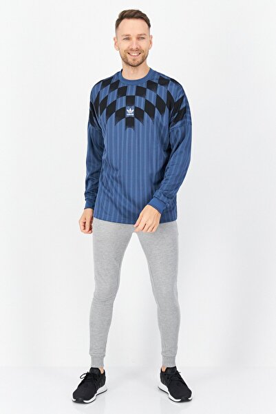 Adidas Originals Men Sportswear Fit Long Sleeves Training Jersey, Blue