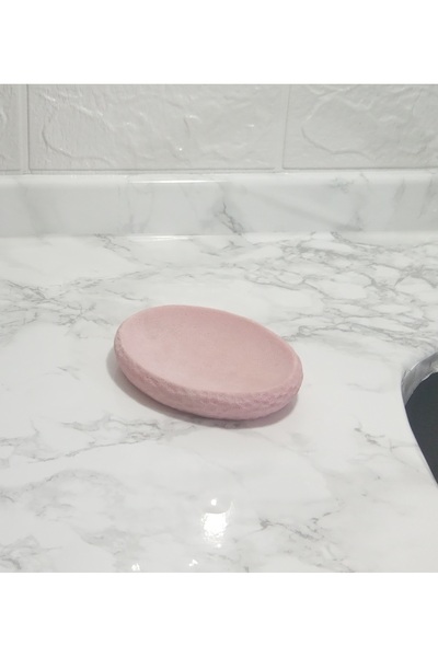 Genel Markalar SABUNLUK PEMBE PETEK DESENLİ POLİRESİN 10X8X2CM BANYO SETİ