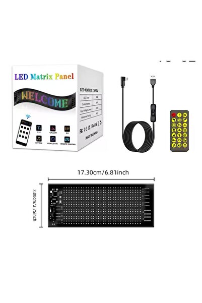 Voground matrix Piksel panel ışık bluetooth uygulama led talela rgb 5v kayar tabela