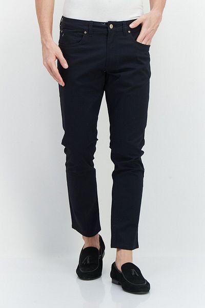 Tailor Vintage Men Regular Fit Solid Chino Pant, Navy