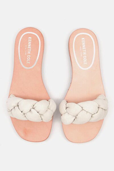 Kenneth Cole Women Brand Logo Slip On Flats, White