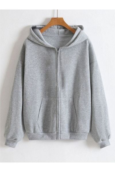 MOONBULL Oversize mikina s kapucí na zip