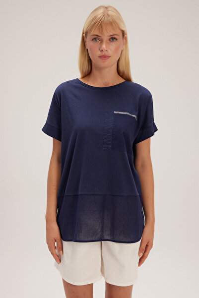 adL Cepleri Taşlı Tişört