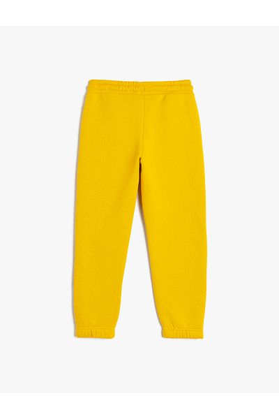Koton Jogger Sweatpants with Tie Waist and Print Detail Pocket