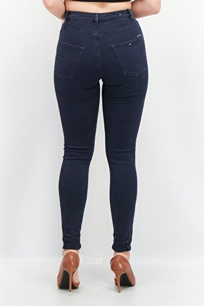 Esprit Women Skinny Fit Plain Stretchable Skinny 32 Length Jeans, Navy Blue