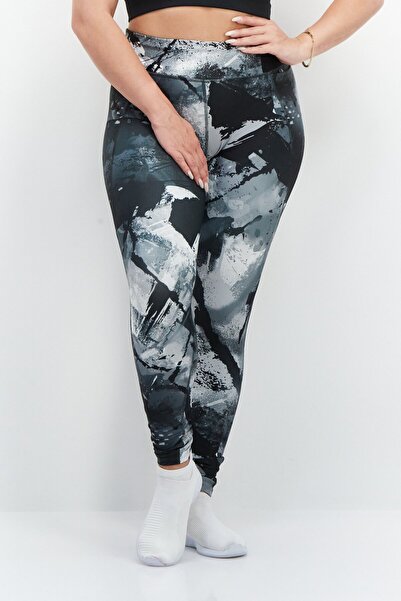 Reebok بنطال رياضي مناسب للتدريب للنساء، أسود