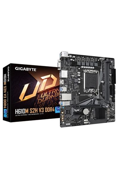Gigabyte H610M-S2H-V3-Ddr4 3200Mhz Matx 1700P - 1Xvga 1Xhdmi 2Xdp 1Xm.2 USB 3.2 Embroidered (12/13/14 Generation Embroidered)