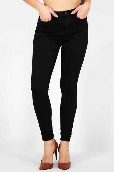 Esprit Women Skinny Fit Solid Stretchable Pants, Black