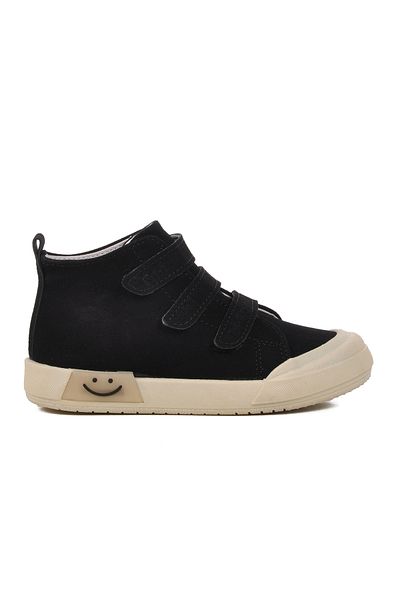 WALKWAY Black Unisex Velcro Kids Sneaker Rocky 34-P
