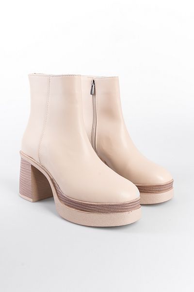 Capone Outfitters 1504 Damenstiefel mit mittelhohem Absatz und runder Spitze – seitlicher Reißverschluss