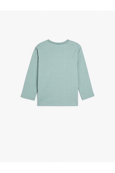 Koton Long Sleeve Crew Neck Cotton Teddy Bear T-Shirt