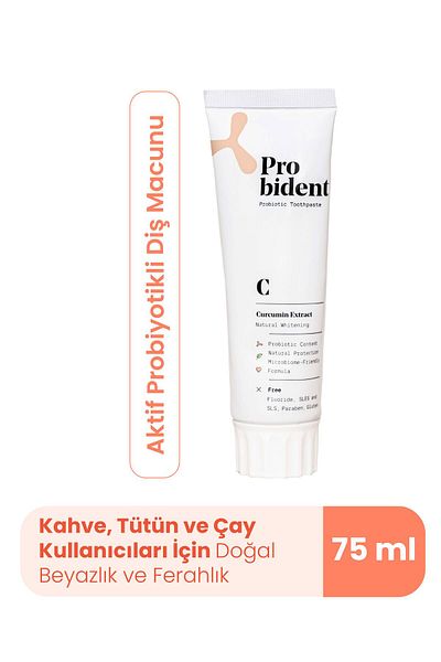 Probident Natural Whitening Set - Turmeric Extract Toothpaste, Himalayan Salt Toothbrush and Whitening Pen
