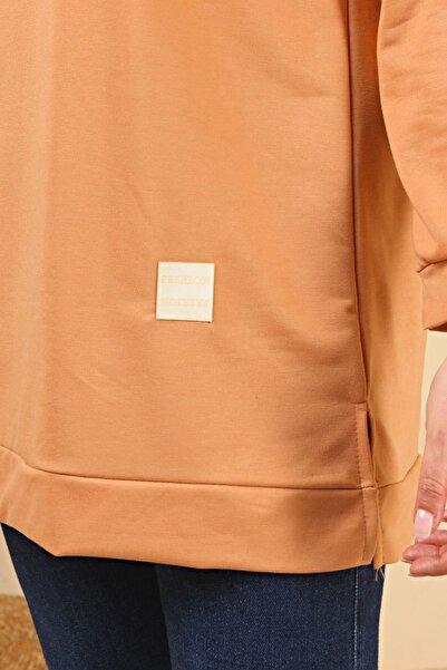 Ferace Women's Large Size Hijab Two Thread Mother Tunigi Tan