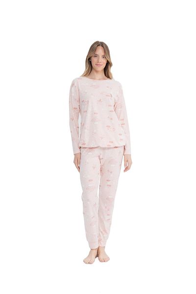 U.S. Polo Assn. Us Polo Assn. Women's Long Sleeve Round Neck Pajamas Set S25120