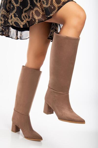 TUAL AYK أحذية نسائية من جلد الغزال