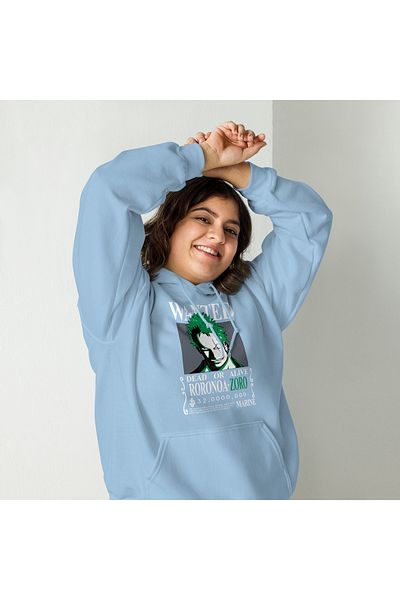 Moda Glo Φούτερ Unisex Zoro με στάμπα με κουκούλα