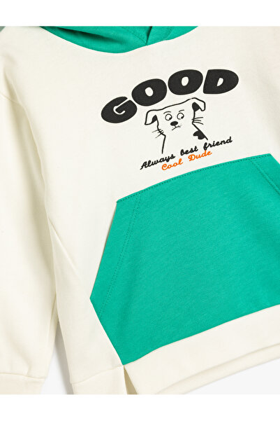 Koton Βαμβακερή κουκούλα και ιδρώτας τσέπης καγκουρό