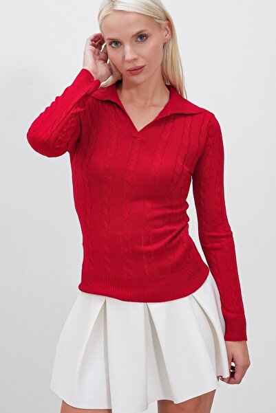 HAKKE Open Polo Neck Knitwear Sweater