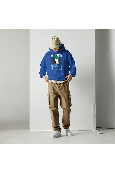 Moda Glo Hanorac unisex cu glugă cu imprimeu Zoro