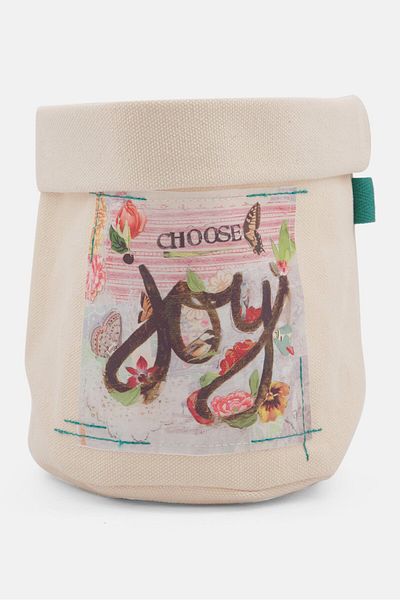 Demdaco Graphic Print Planter Bag, Beige