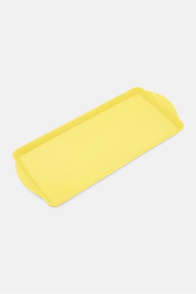 Calypso Appetizer Tray With Two Side Handles , Yellow