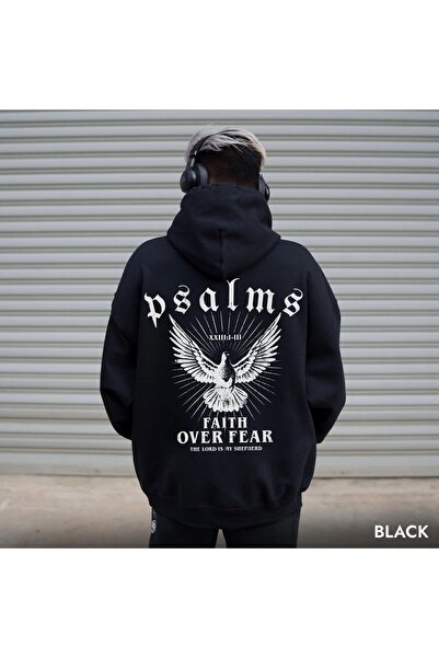 MAYDAY CULTURE سويت شيرت أسود بثلاثة خيوط للجنسين فضفاض